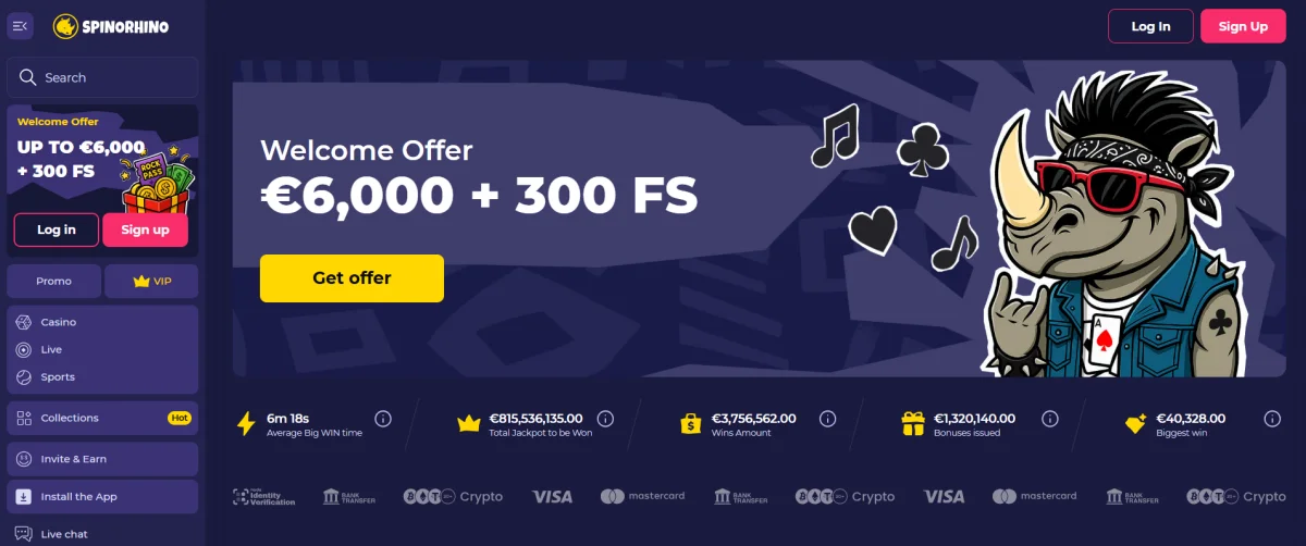 Αρχική σελίδα Spinorhino online καζίνο Ελλάδα με μπόνους καλωσορίσματος